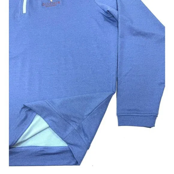 Peter Millar Bluejack National Golf Club 1/4 Zip Perth Sweater Mens Sz 2XL Blue